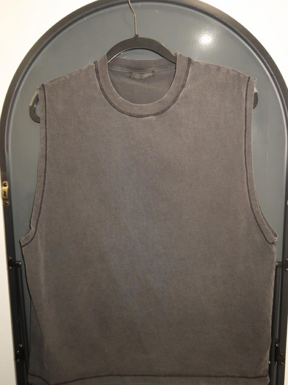 Mens Zara acid wash grey tank top